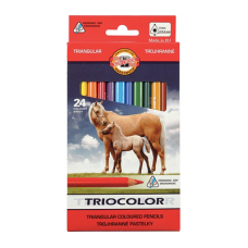 Карандаши цветные Koh-I-Noor Triocolor Jumbo Horses 24 цвета 3144kh